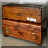 D44. Wooden boxes. 
